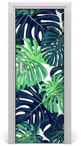 Sticker porta Foglie tropicali 85x205 cm