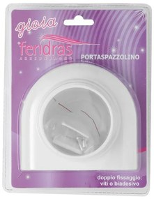 Portaspazzolino a muro in ABS bianco Gioia