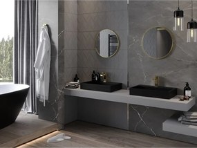 Mexen Loft specchio da bagno rotondo 40 cm, cornice dorata - 9850-040-040-000-50
