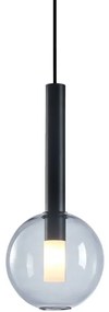 Lampadario a sospensione con filo NIKO 1xG9/9W/230V diametro 15 cm nero