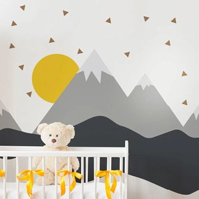 Adesivo murale Bambino gigante Adesivo Scandinavo Montagne Nordika - Ambiance