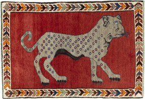 Gabbeh Tappeto persiano 130 x 90 Rosso (Iran) Annodato A Mano