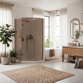 Cabina doccia DIAMOND 90x90 COPPER BRUSH