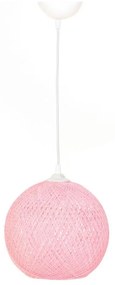 Lampadario su corda  JUTE 1xE27/60W/230V rosa