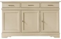 Madia credenza in legno massello 3 ante avorio opaco l.155 p.52 h.94 - Mobili 2G