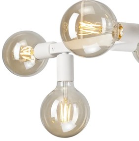 Lampadario a sospensione con supporto rigido ASTRID 6xE27/60W/230V bianco