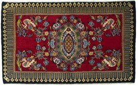 Kashan Tappeto persiano 70x120 Rosso (Iran) Annodato A Mano