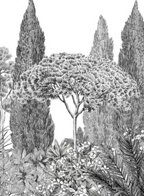 Isidore Leroy Carta da parati panoramica Riviera Grisaille - Grisaille – Bahnen 4/5/6
