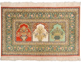 Hereke Tappeto 80 x 120 Beige (Cina) Annodato A Mano