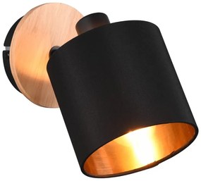 Faretto nero/di colore naturale ø 12 cm Tommy – Reality