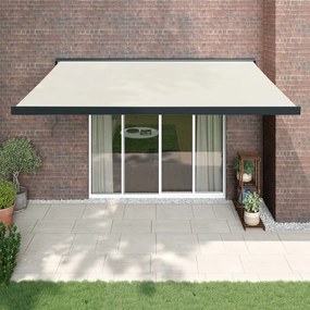 Tenda Da Sole Retrattile Crema 4x3 M İn Tessuto E Alluminio /