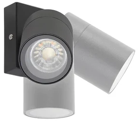 Lampada da parete esterna intelligente nera IP44 incl. wifi GU10 - Solo