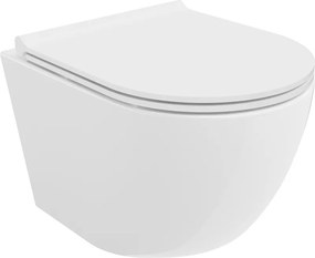 Mexen Lena WC ciotola Rimless con tavoletta a chiusura rallentata slim, duroplast, bianco lucido - 30220500