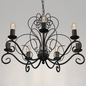 Lampadario a sospensione con catena MAURO 7xE14/60W/230V