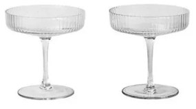 Ripple Champagne Saucers Set di 2 Chiaro - Ferm Living