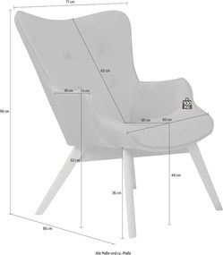 Poltrona marrone chiaro con rivestimento in velluto Niko – Ropez