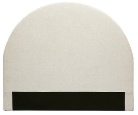 Testata letto rotonda in tessuto beige L160 cm NAOMY