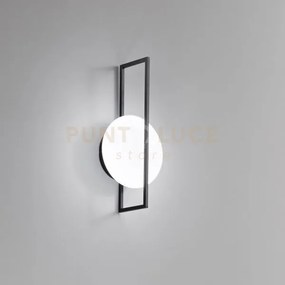 Applique a parete led fobos nera 12w 1900lm cct 3000k 4000k 6500k 1...