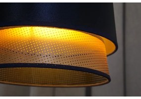 Duolla - Lampadario a sospensione con filo BELL SHINY 1xE27/15W/230V diametro 25 cm blu/rame