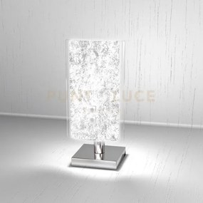 Tray portatile 1 luce foglia argento 1087-p-fa