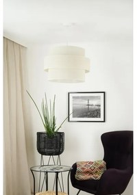 Brilagi - Lampadario a cavo SPACE YUTE 1xE27/15W/230V Ø50 cm crema/bianco