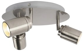 Faretto da bagno moderno in acciaio 3 luci IP44 - Ducha