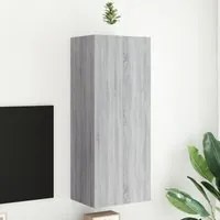 Mobile TV Parete Grigio Sonoma 40,5x30x102 cm Legno Multistratocod mxl 110067