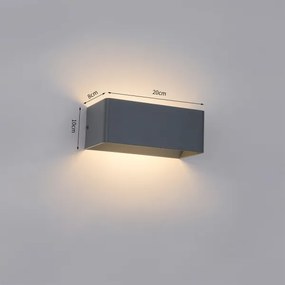 Brilagi - Applique da esterno LED DONNANI LED/7W/230V 20 cm antracite IP44