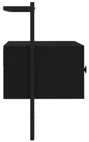 Mobile TV a Muro Nero 60,5x30x51 cm in Legno Multistrato