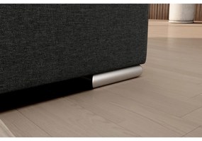 Divano angolare grigio scuro allungabile/con contenitore (con penisola a destra/a L) Sado – ELTAP