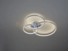 Aaron plafoniera led acciaio satinato 3 anelli con tecnologia " wiz...
