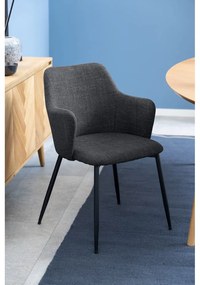 Set di sedie da pranzo color antracite in imbottito 2 pz Ilsa – Actona