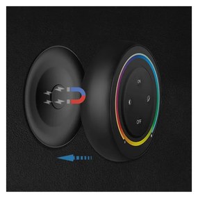 Pannello Touch RGB, RGBW e RGB+CCT 4-Zone con Base magnetica - Nero Colore del corpo Nero