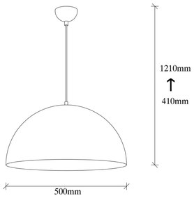 Opviq Berceste 234-S lampada a sospensione Ø50cm bianco/oro