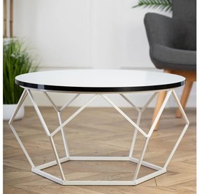 Tavolino DIAMOND 40x70 cm nero/bianco