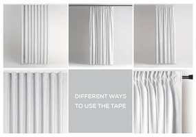 Tenda parzialmente oscurante bianca in velluto 140x245 cm Pleat – Restilo