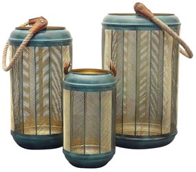 FUMIKO - set di 3 lanterne in metallo