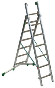 Scala a sfilo FACAL Super Prima in alluminio 2 rampe da 7 gradini portata massima 150 kg EN 131 per lavori fino a 4.5 m