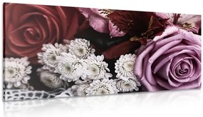 Stampa su tela – Bouquet di rose in stile retrò