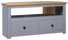 Mobile Porta Tv Angolare Grigio 93x49x49cm İn Pino Serie Panama /