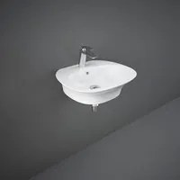 Lavabo sospeso Sensation in ceramica bianca lunghezza 55 cm