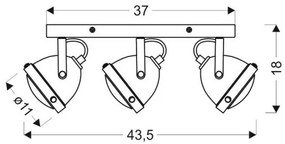Luce Spot FRODO 3xGU10/40W/230V