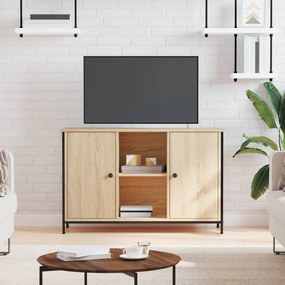 Mobile Porta Tv Rovere Sonoma 100x35x65 Cm İn Legno Multistrato /