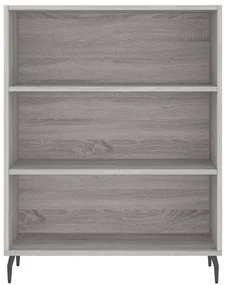 Scaffale grigio sonoma 69,5x32,5x90 cm in legno multistrato