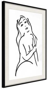 Poster  Shape of a Woman  Cornice Quadri Cornice nera con pass-partout, Larghezza x Altezza Home decor 40x60