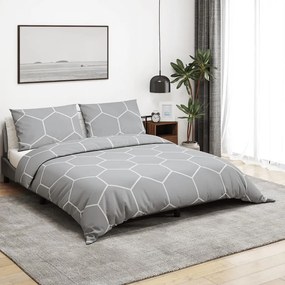 Set Copripiumino Grigio 200x200 Cm İn Cotone /