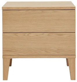 Comodini scandinavi 2 cassetti legno rovere chiaro L50 cm (set di 2) FREDDY