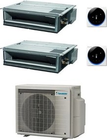 Climatizzatore GARANZIA ITALIA Daikin Canalizzabile Serie FDXM-F9 R32 Dual Split Inverter 12000 + 18000 BTU con U.E. 2MXM50A9 Classe A+++/A++