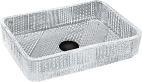 Mexen Akra lavandino da appoggio in vetro 46 x 33 cm, trasparente - 24024600
