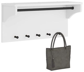 Appendiabiti Da Parete Sandnes Bianco 87x30x42 Cm Legno Di Pino /